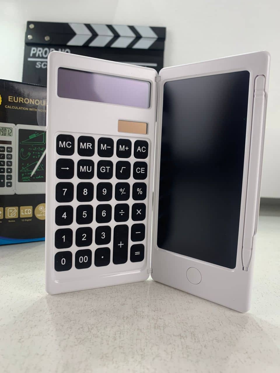 Calculatrice pliable et numérique avec tablette d’écriture LCD 6 pouces – آلة حاسبة ولوحة كتابة 2في1 - Électronique - صورة 9