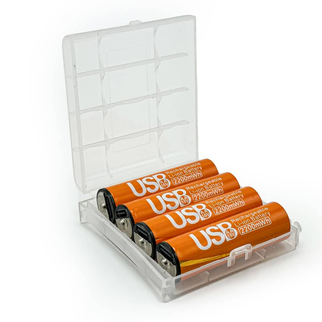 Pack de 4 Piles Rechargeables USB Type-C – AA 1.5V 2200 mAh – علبة من 4 بطاريات قابلة للشحن - Électronique - صورة 2