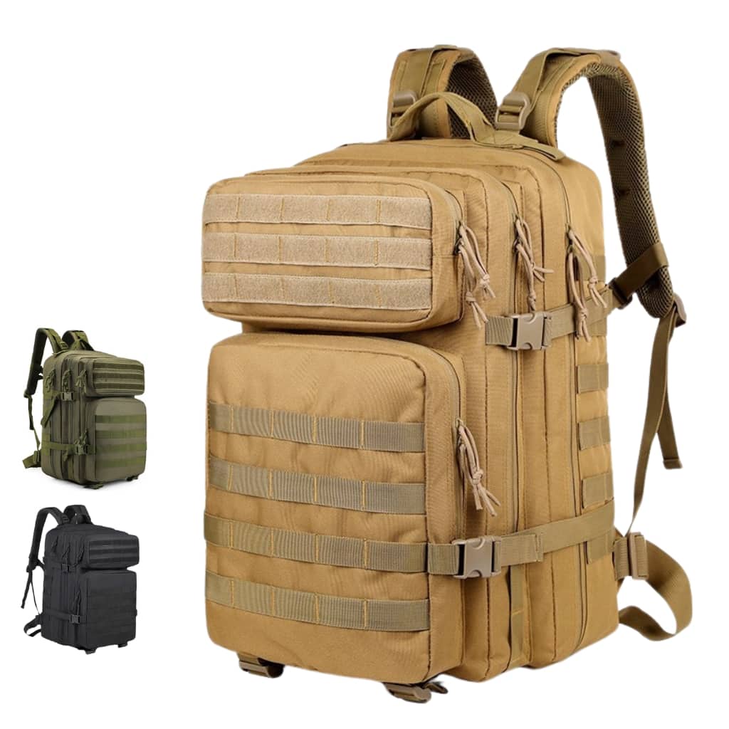 Sac à dos tactique 50L imperméable pour  Randonnée , voyage, alpinisme, + Matelas pliable Cadeau - Camping et Randonnée - صورة 2