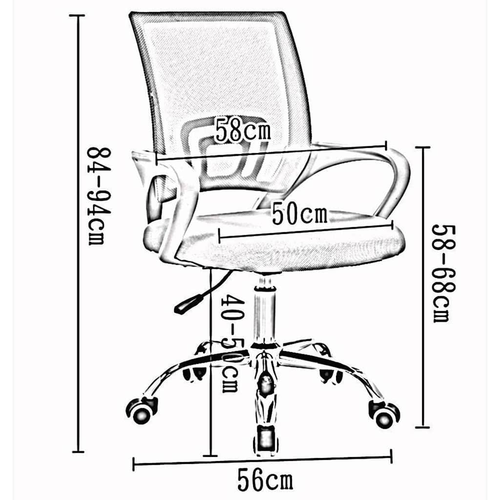 Chaise de Bureau Ergonomique avec Support Lombaire Rouge – كرسي مكتب مريح مع دعامة للظهر - Divers - صورة 4