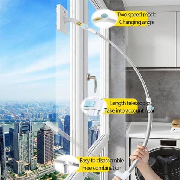 Outil de nettoyage de vitres à long manche télescopique – منظف زجاج خارجي - Maison - صورة 6