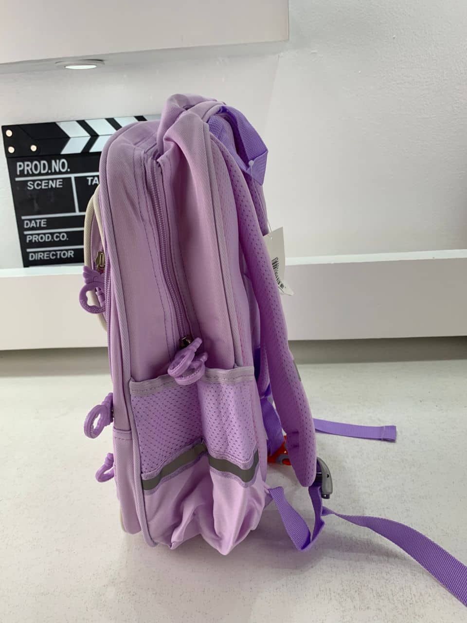 Sac à Dos Enfant Ludique avec Plusieurs Compartiment et un Peluche LM-5122 Mauve – حقيبة ظهر للأطفال بنفسجي - Sac à dos et Mode - صورة 5