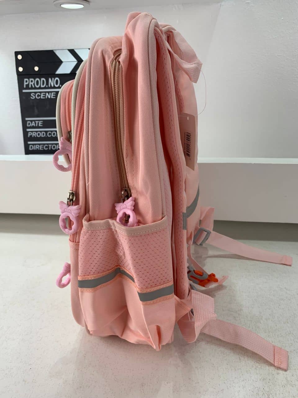 Sac à Dos Enfant Ludique avec Plusieurs Compartiment et un Peluche LM-5122 Rose – حقيبة ظهر للأطفال وردي - Sac à dos et Mode - صورة 7