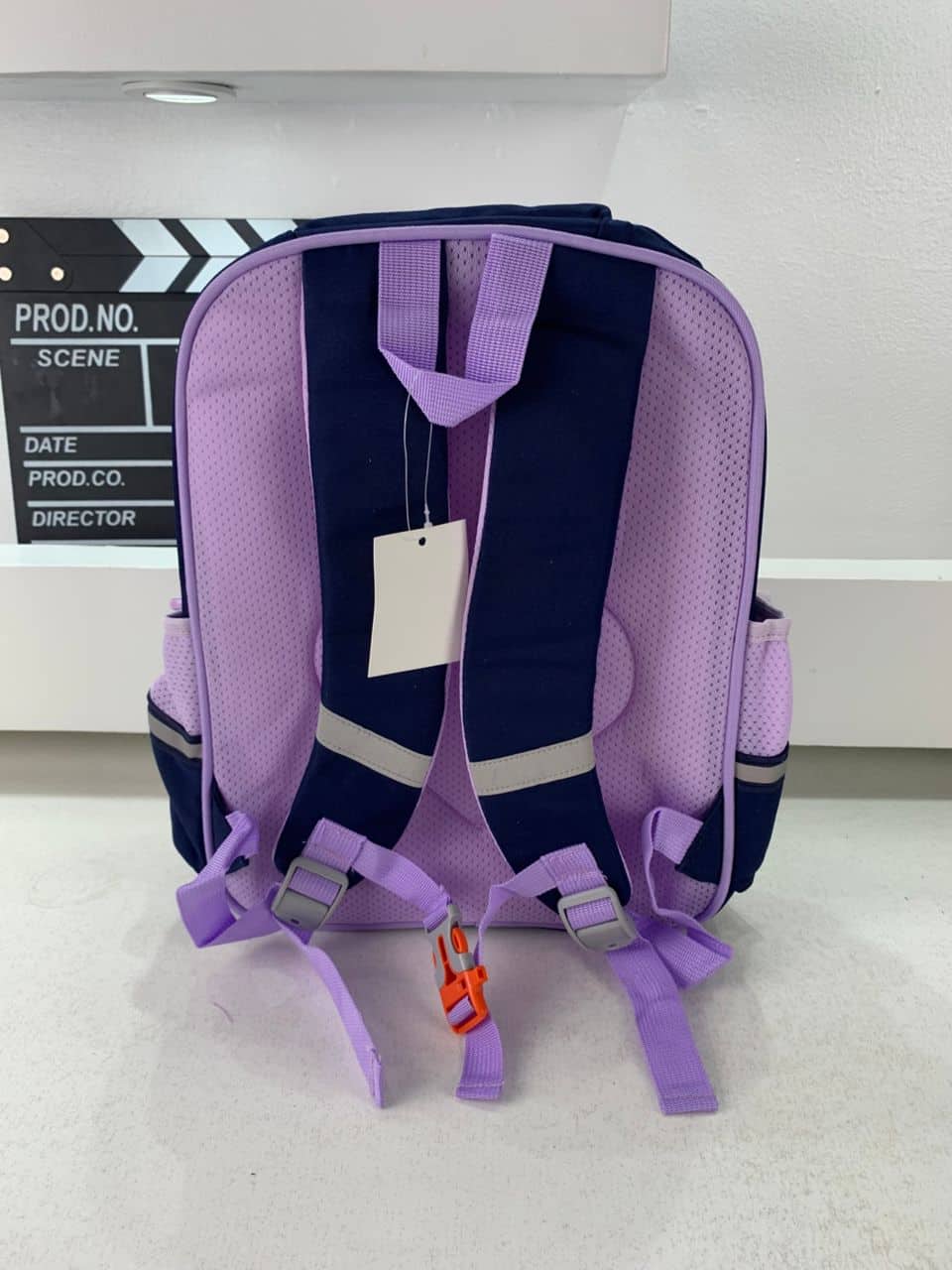 Sac à Dos Enfant Ludique avec Plusieurs Compartiment et un Peluche LM-5122 Bleu Nuit et Mauve – حقيبة ظهر للأطفال أزرق ليلي وبنفسجي - Sac à dos et Mode - صورة 4