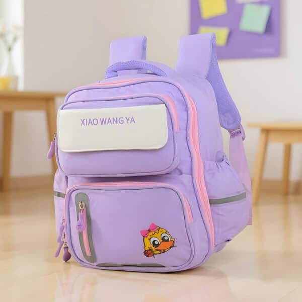 Sac à Dos Scolaire Orthopédique pour Enfants Xiao Wang Ya Mauve – محفظة مدرسية للأطفال بنفسجي - Sac à dos et Mode - صورة 2