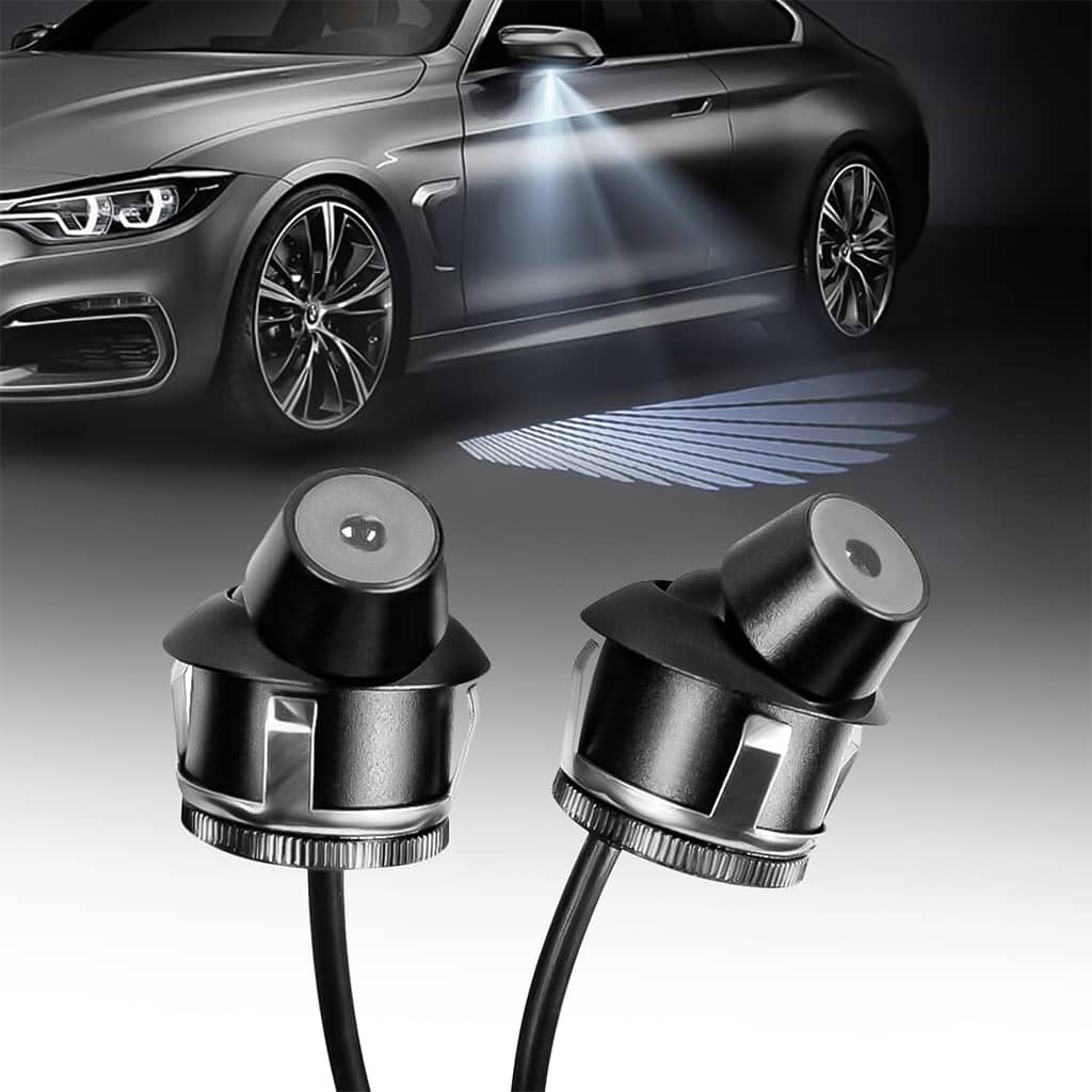 Projecteur LED en forme d’ailes d’ange pour rétroviseur latéral de voiture – أضواء خارجية للسيارة على شكل أجنحة - Accessoires Auto/Moto - صورة 2