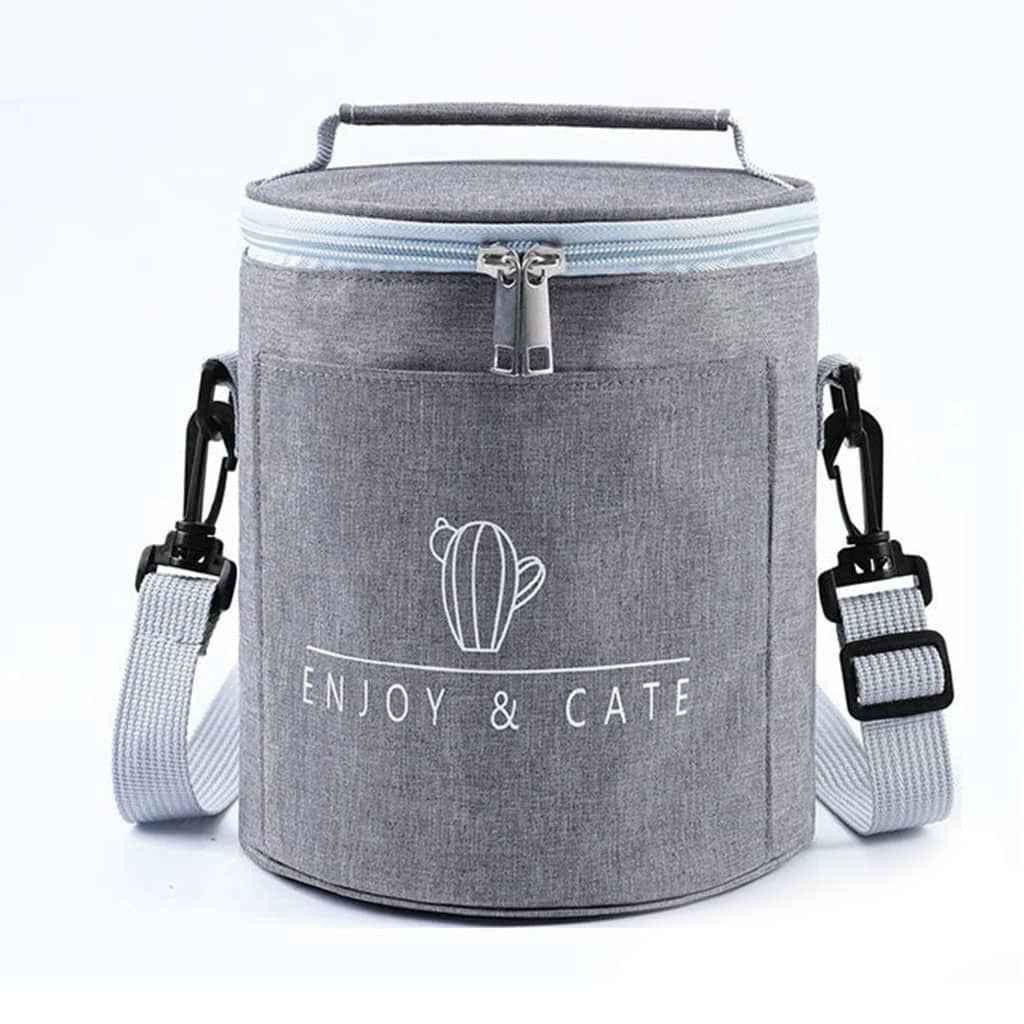 Sac à déjeuner isotherme portable avec bandoulière – حقيبة حفظ الطعام حافظة للحرارة - Maison - صورة 5