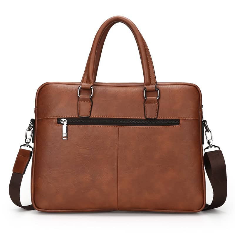 Cartable Homme en Simili Cuir Design Élégant Jeep Marron Foncé – حقيبة جلدية لون بني داكن - Sac à dos et Mode - صورة 3