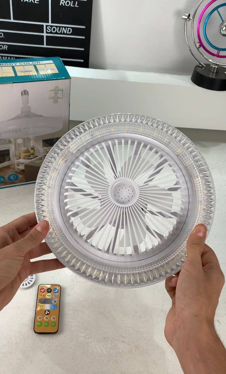 Lampe et Ventilateur de plafond silencieux avec télécommande 30W 220V - Maison - صورة 10
