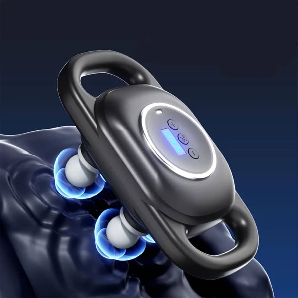 Pistolet de massage à percussion 4 têtes avec avec 9 vitesses et modes – جهاز تدليك العظلات - Sport - صورة 3