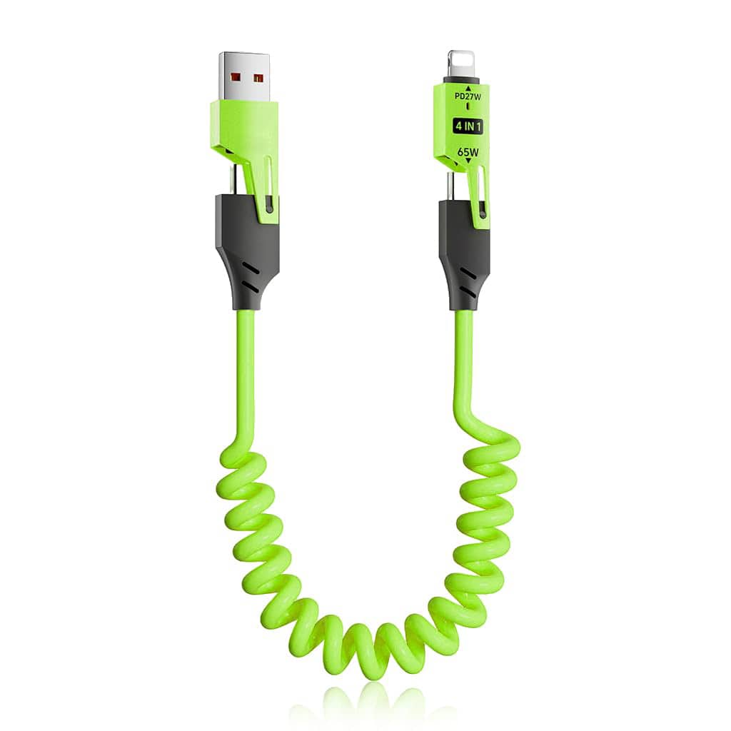 Câble USB 4en1 à Ressort Fast Charge 65 W – كابل شحن سريع - Électronique - صورة 5