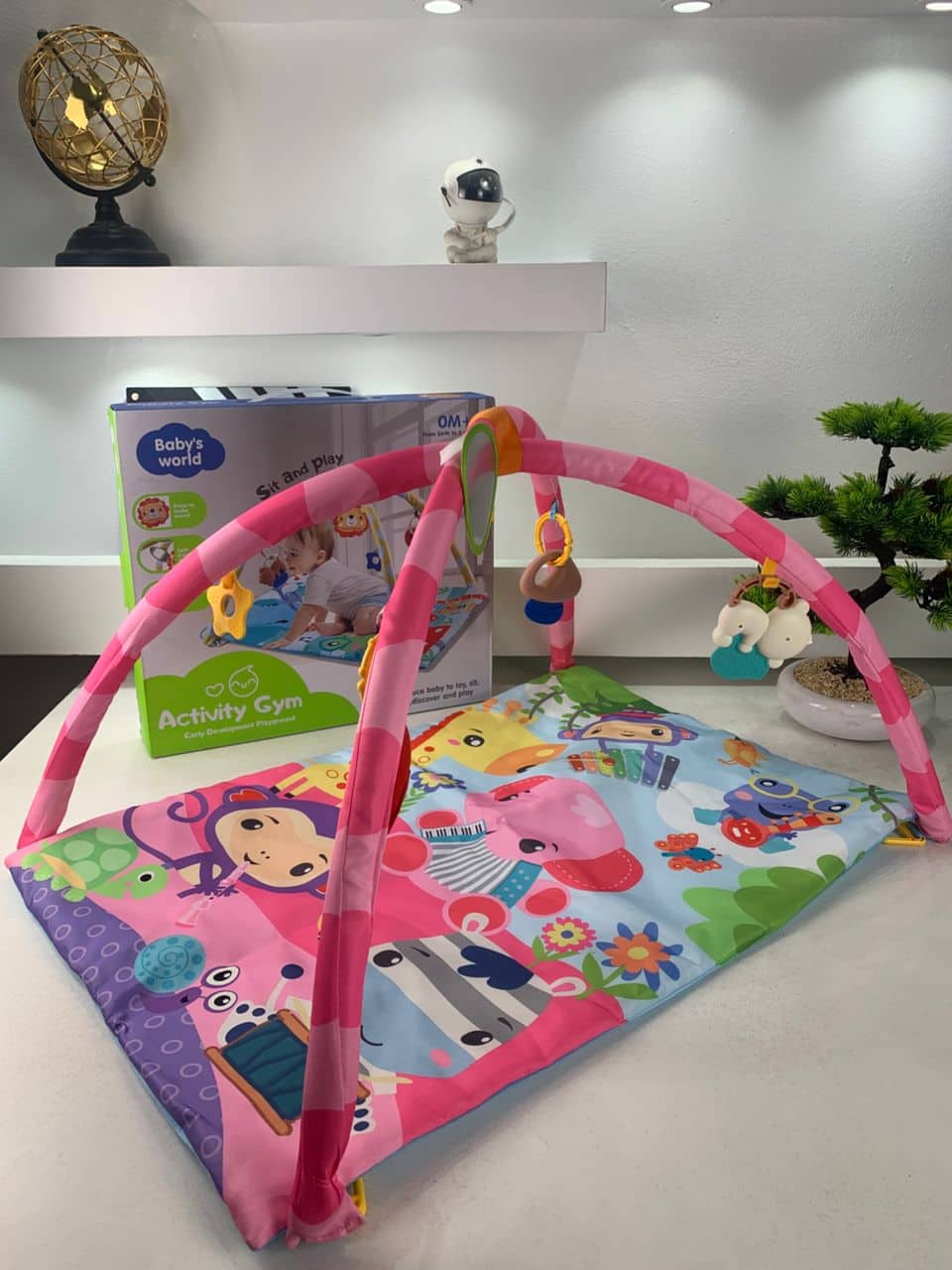 Tapis D’Eveil Animaux pour Bébé avec Miroir – بساط الألعاب لرضيع - Maternité - صورة 6