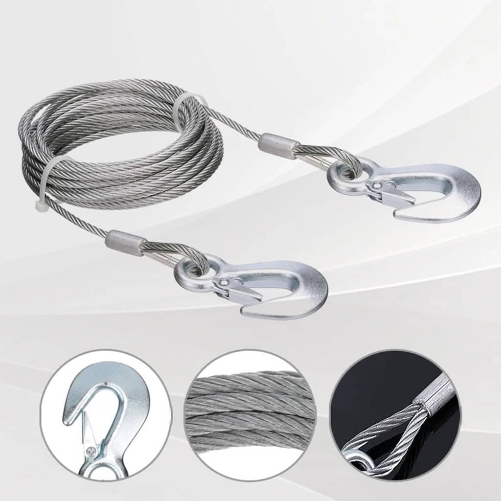 Cable de remorquage 5ton avec fil d’acier de qualité supérieure – كابل جر العربات - Accessoires Auto/Moto - صورة 2