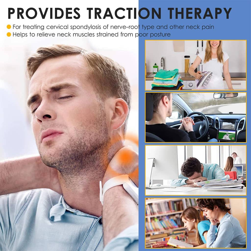 STARICARE Civière de cou gonflable et rétracteur de traction cervicale avec pompe – أداة تصحيح وضعية العنق - Divers - صورة 5