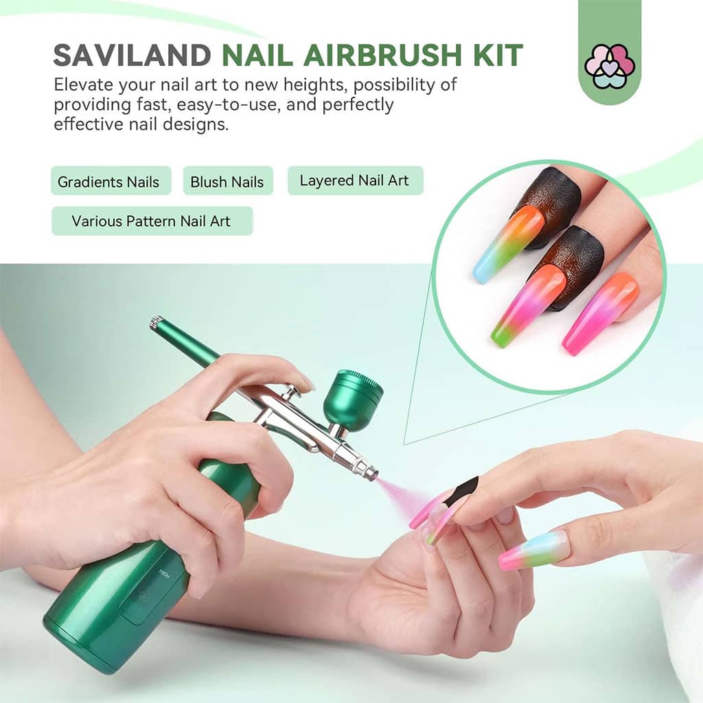 Kit aérographe avec compresseur intégré rechargeable pour nail arts et décoration – جهاز رسم وتزيين - Soins et Beauté - صورة 3