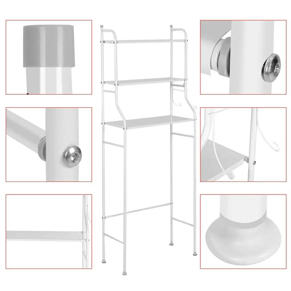 support de rangement en acier inoxydable pour salle de bain WC - Maison - صورة 4