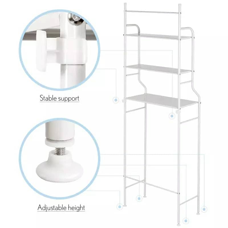 support de rangement en acier inoxydable pour salle de bain WC - Maison - صورة 7
