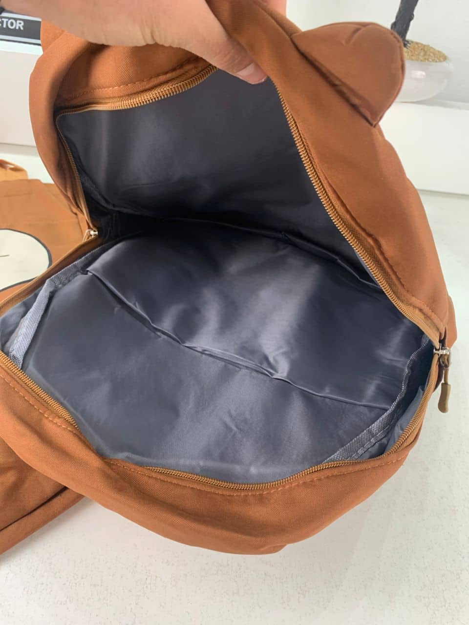 Ensemble de Sacs Snorlax 3Pcs Design Kawaii Marron – حقيبة مدرسية 3 قطع لون بني - Sac à dos et Mode - صورة 10