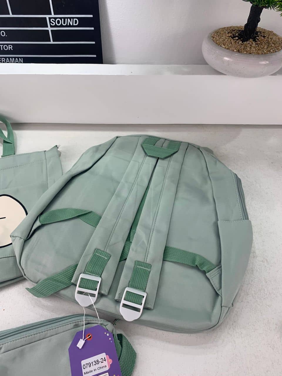 Ensemble de Sacs Snorlax 3Pcs Design Kawaii Vert – حقيبة مدرسية 3 قطع لون أخضر - Sac à dos et Mode - صورة 6