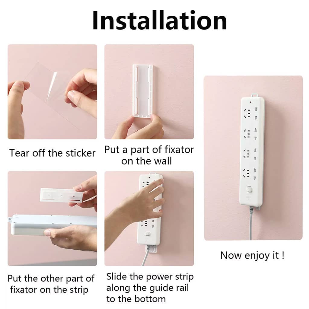Ensemble de Support Mural sans Poinçon Auto-Adhésif 4PCS - Divers - صورة 4