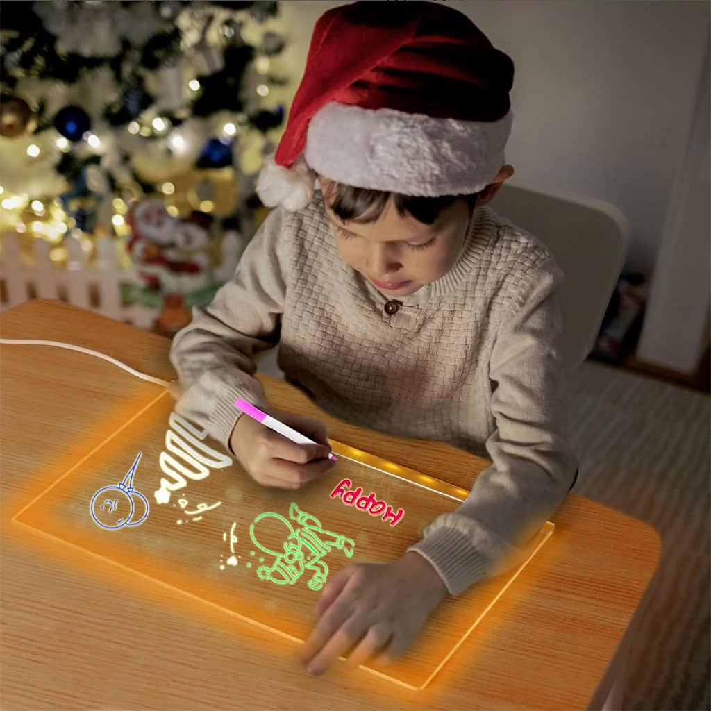 Tableau à Dessin LED coloré avec 7 stylos 40x30cm – لوحة مضيئة للرسم والتلوين - Jouet & Gaming - صورة 2