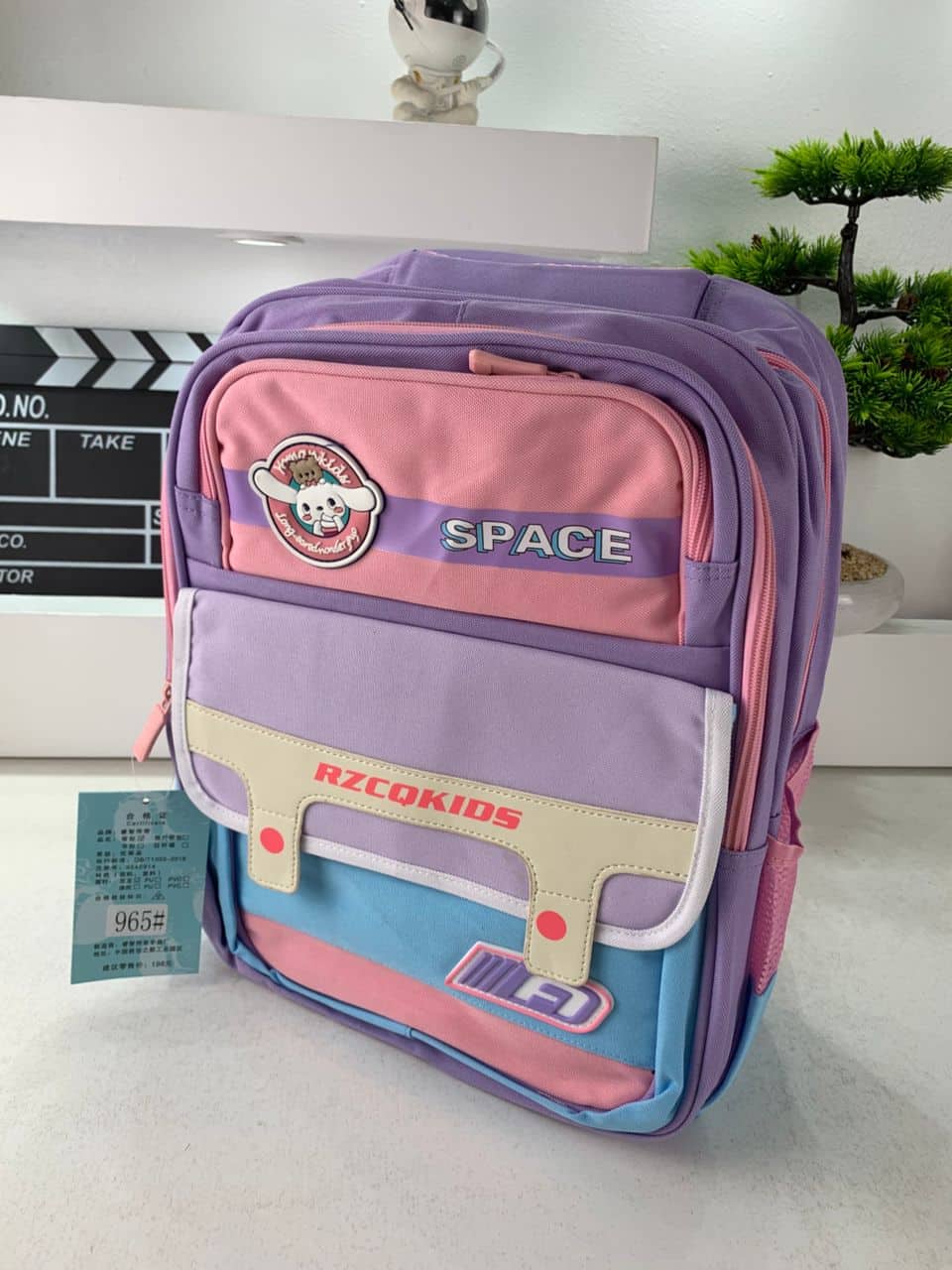 Sac à Dos Enfant Space Design Ludique Multi-Poches Mauve – حقيبة مدرسية للأطفال لون بنفسجي - Sac à dos et Mode - صورة 3