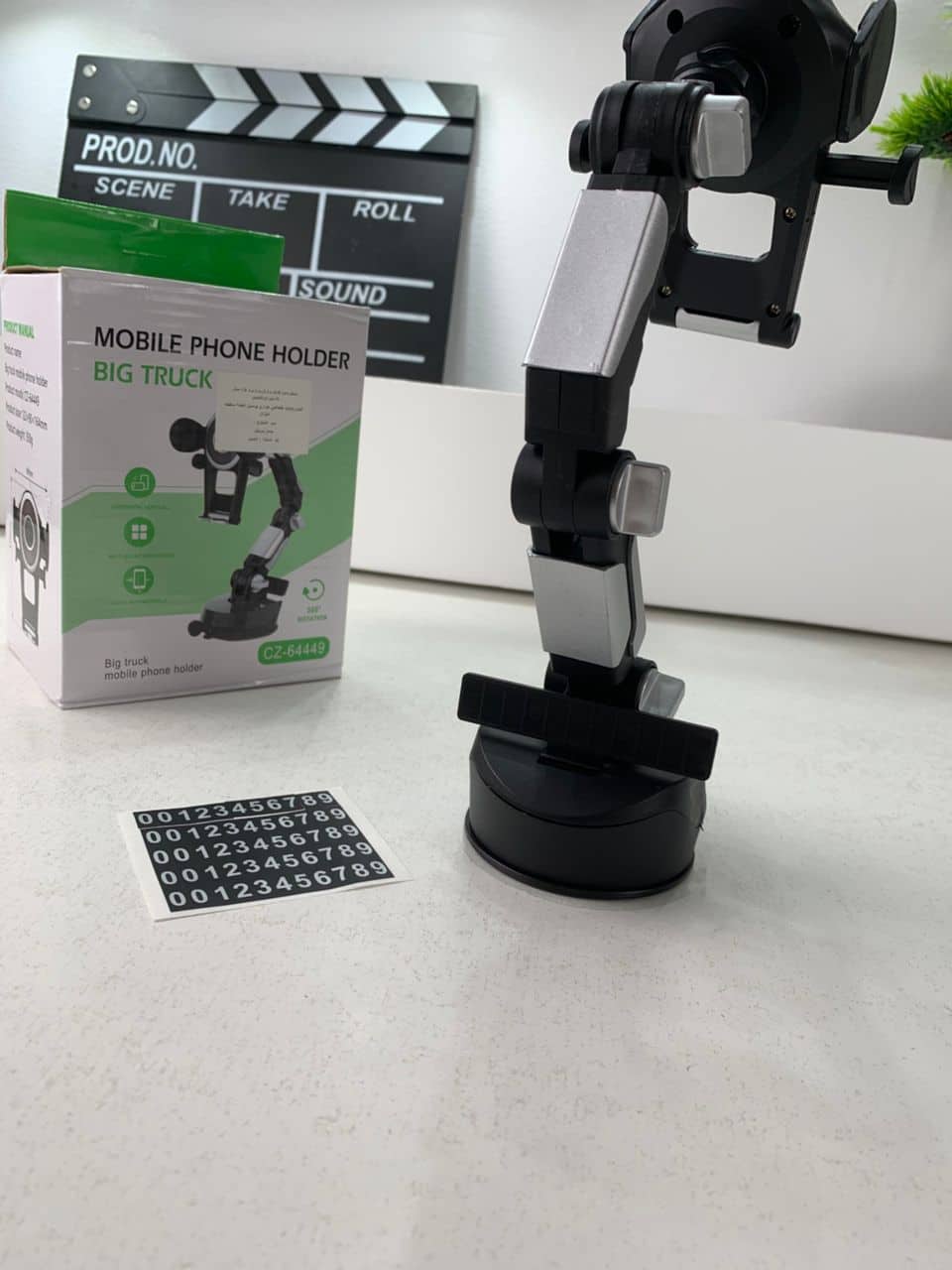 Support Téléphone Voiture 360° Ventouse & Bras Réglable – حامل هاتف في السيارة - Accessoires Auto/Moto - صورة 10