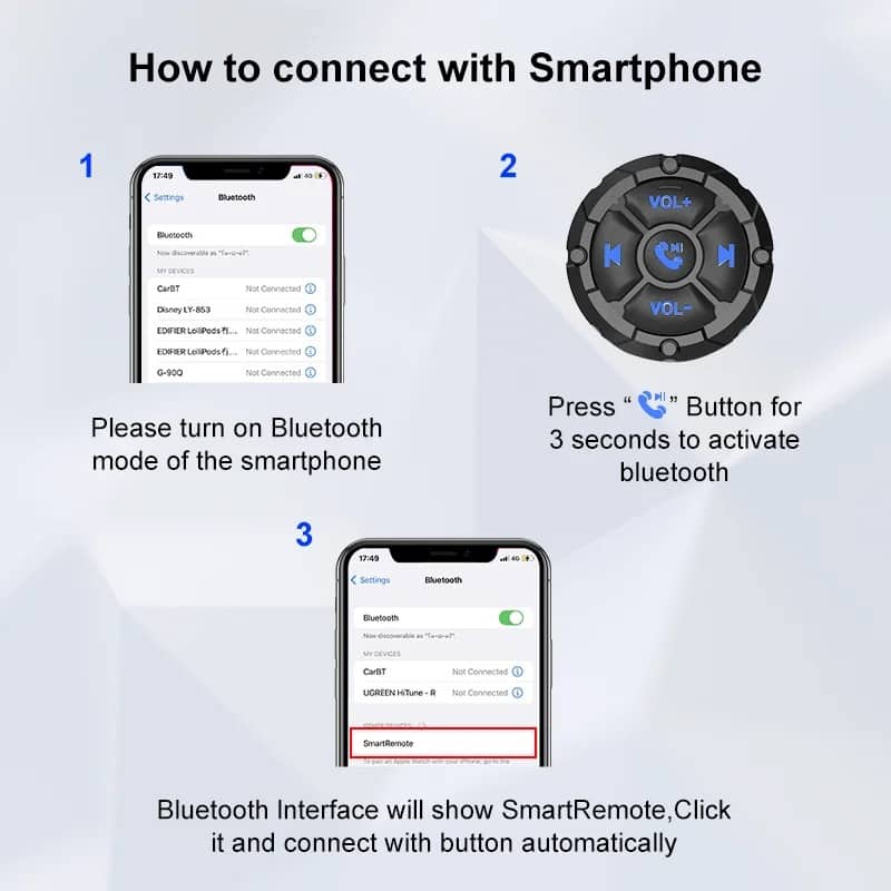 Télécommande Sans Fil pour Contrôler l’audio et les appels – يد تحكم لاسلكية للتحكم بالصوت والمكالمات - Électronique - صورة 3