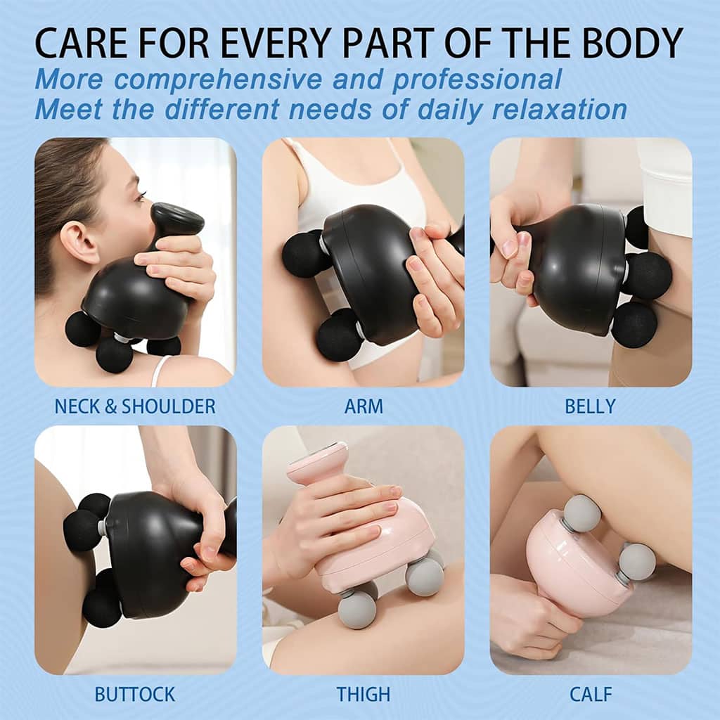 Pistolet de massage portatif à 4 têtes pour tissus profonds – جهاز تدليك الجسم - Soins et Beauté - صورة 7