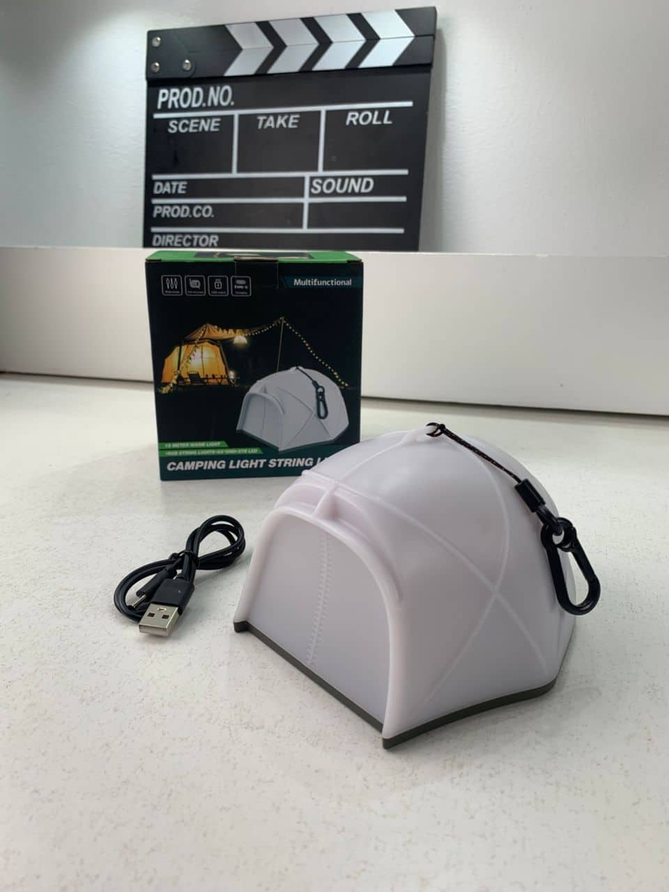Guirlande lumineuse LED en forme de tente portable rechargeable pour camping – مصباح تخييم على شكل خيمة - Camping et Randonnée - صورة 8