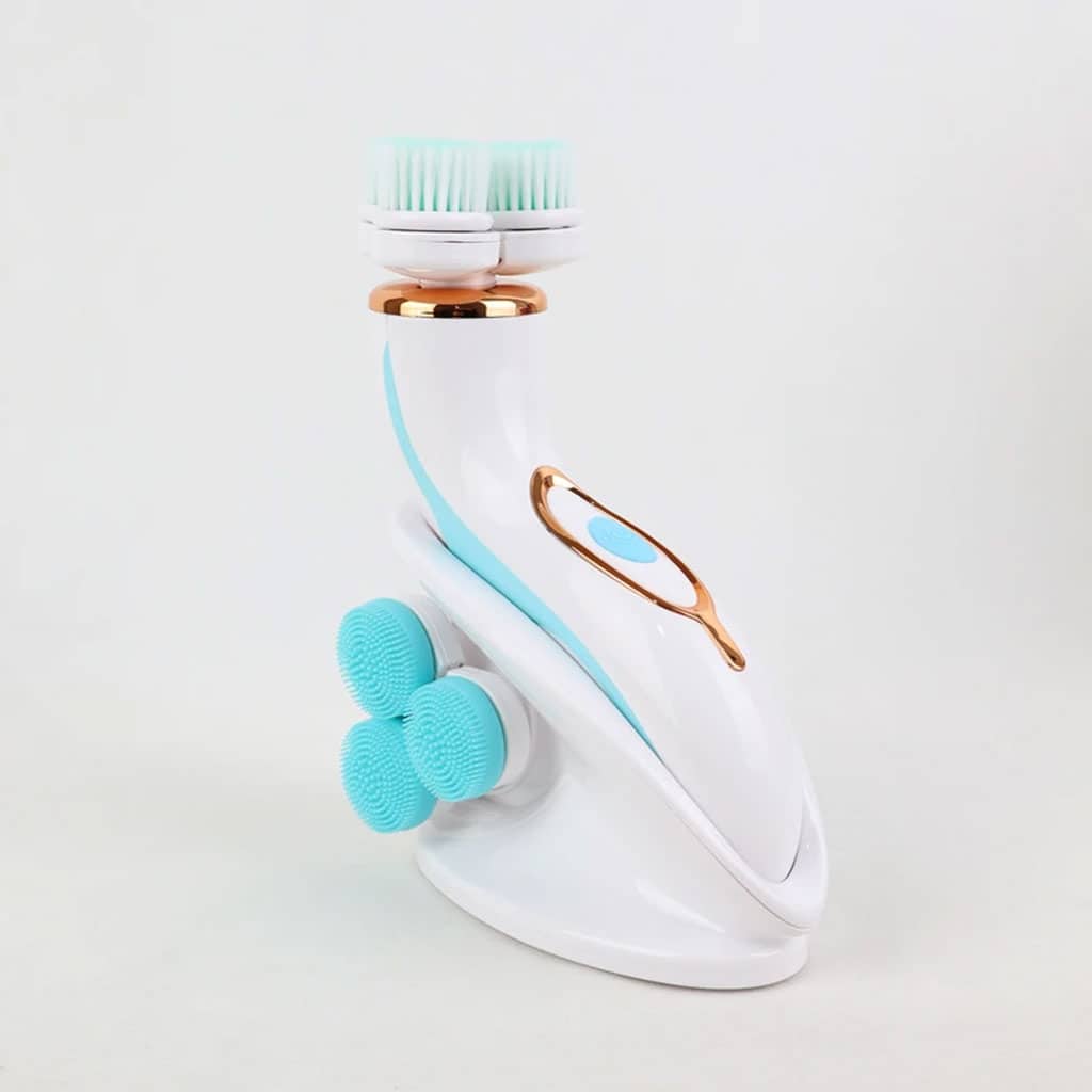 Brosse Nettoyante Électrique Cnaier AE-8788 3 Têtes Rotatives Recharge USB – جهاز تنظيف البشرة بعمق - Soins et Beauté - صورة 5