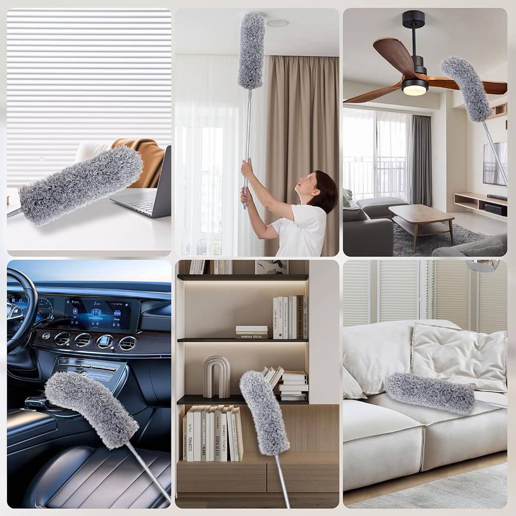 Plumeau télescopique Lavable en Microfibre – أداة تنظيف في الزوايا البعيدة - Maison - صورة 6