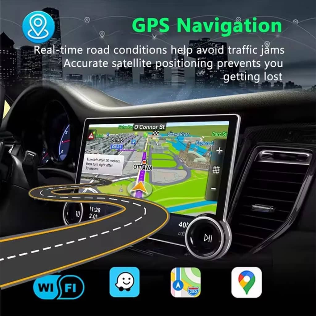 Diamond 2K Écran de voiture Android de 10,1 pouces compatible Apple CarPlay Android Auto – شاشة ذكية للسيارة - Accessoires Auto/Moto - صورة 2
