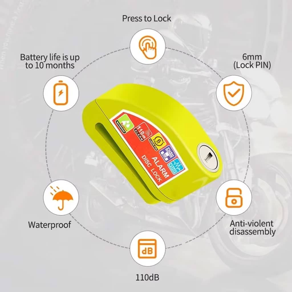 Antivol pour Disque Moto Alarme 110dB Waterproof – جهاز إنذار للدراجات النارية - Accessoires Auto/Moto - صورة 4