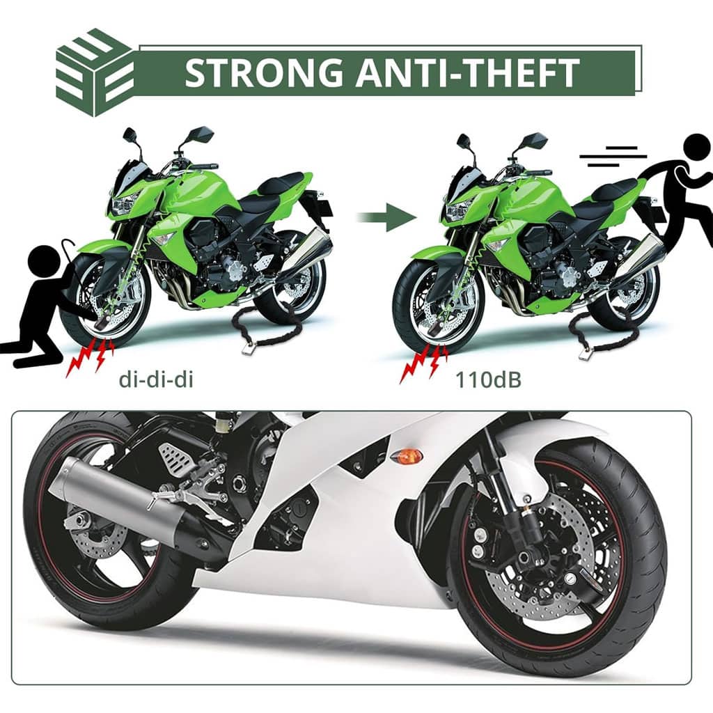 Antivol pour Disque Moto Alarme 110dB Waterproof – جهاز إنذار للدراجات النارية - Accessoires Auto/Moto - صورة 6