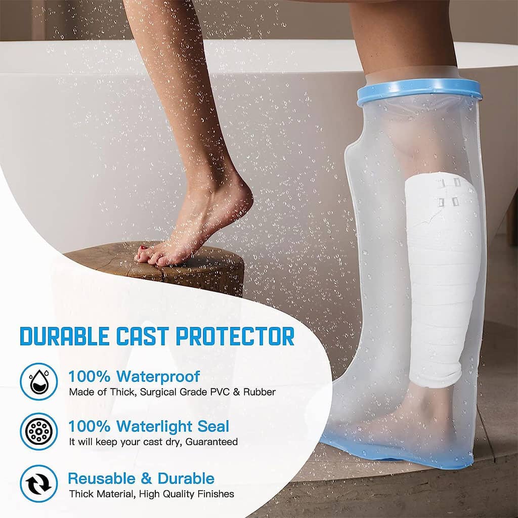 Housse de plâtre imperméable pour la douche, protection pour jambe adulte – غطاء عازل للمياه للرجل المكسورة كاملة - Divers - صورة 2