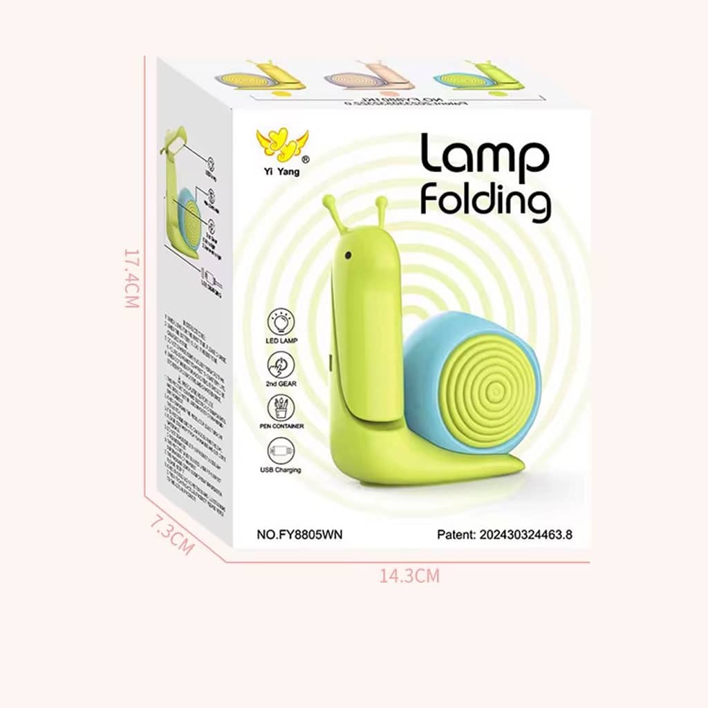 Lampe Veilleuse Escargot Mignonne LED avec Porte-stylo – مصباح على شكل حلزون لمكتب الأطفال - Électronique - صورة 7