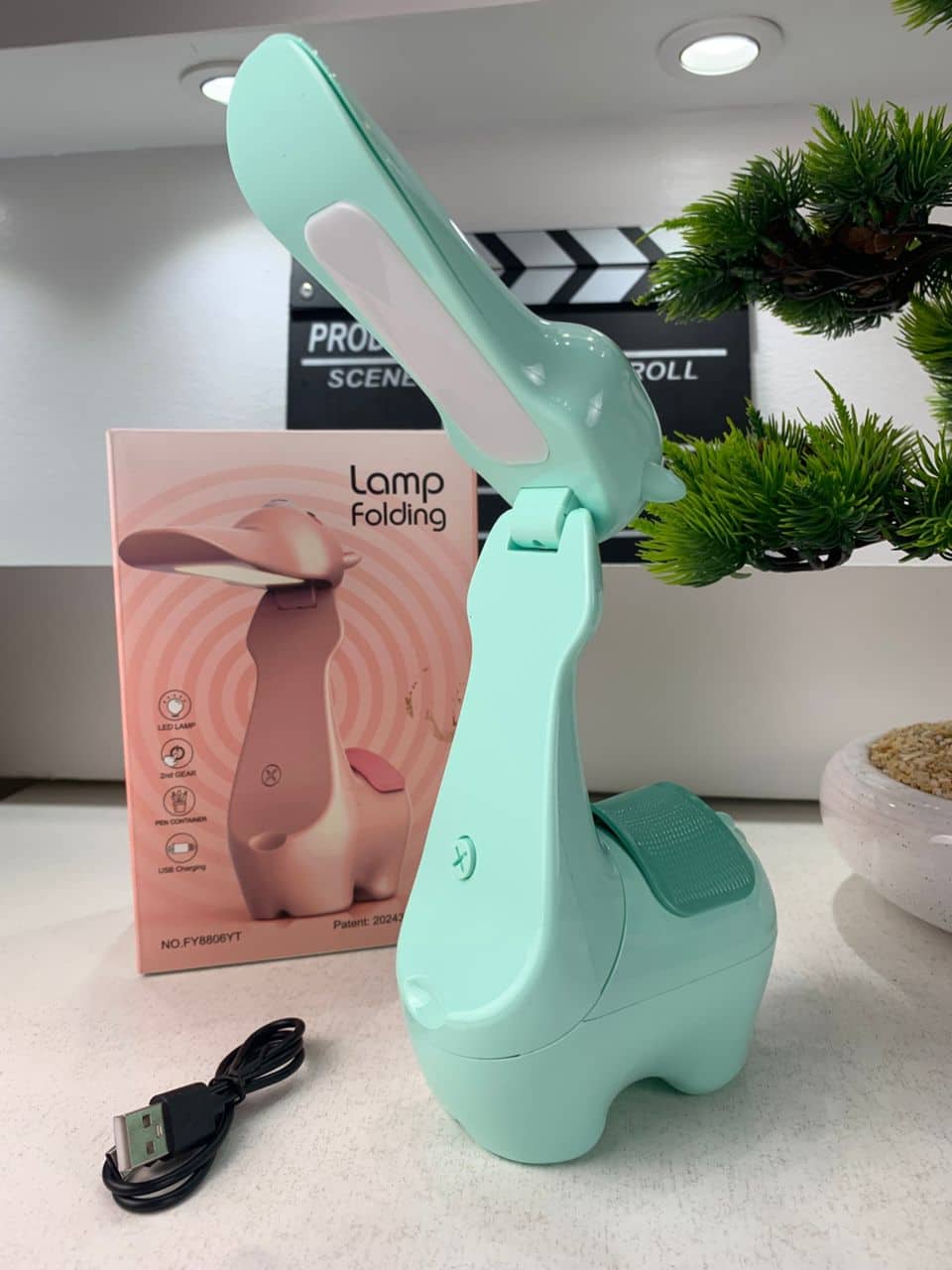 Lampe Veilleuse Lama Mignonne LED avec Porte-stylo – مصباح على شكل لاما لمكتب الأطفال - Électronique - صورة 8