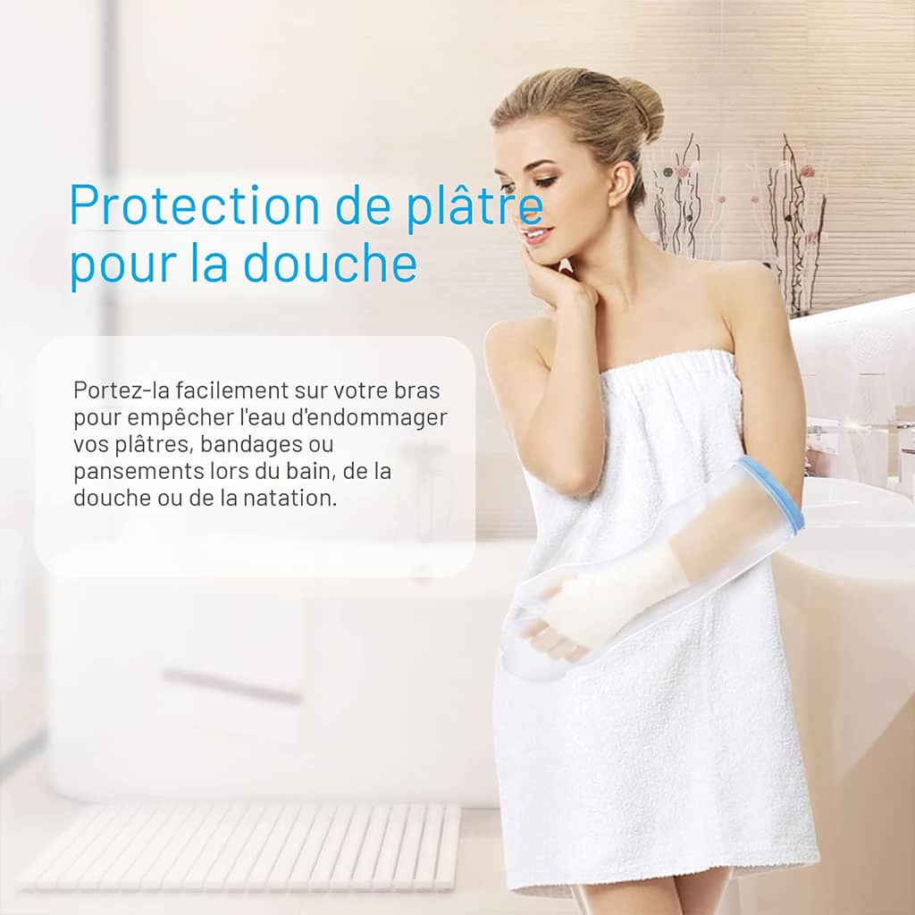 Protège-plâtre imperméable demi bras pour pour adulte – غطاء عازل للمياه لليد المكسولة - Divers - صورة 3