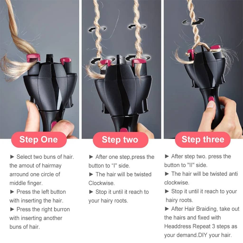 Appareil à tresser les cheveux automatique torsion rapide - Soins et Beauté - صورة 6