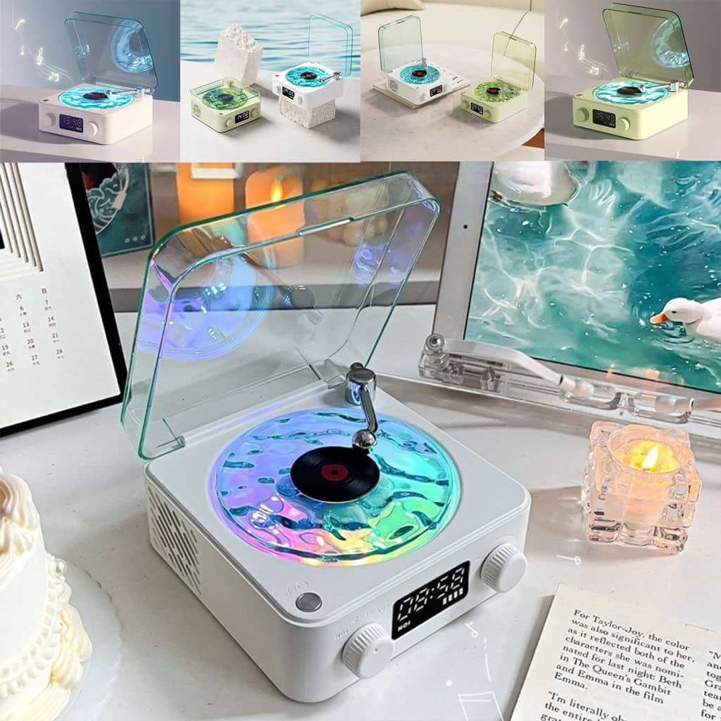 Lecteur Vinyle Sans Fil Bluetooth avec Effet Lumineux RVB – مكبر صوت بلوتوث - Électronique - صورة 7