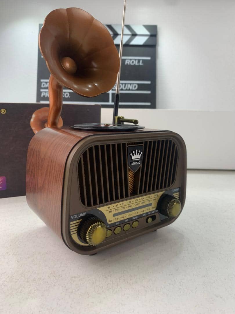 Radio rétro sans fil Bluetooth FM AM SW avec USB TF MD-1319BT – مكبر صوت بلوتوث على شكل راديو - Décoration - صورة 9