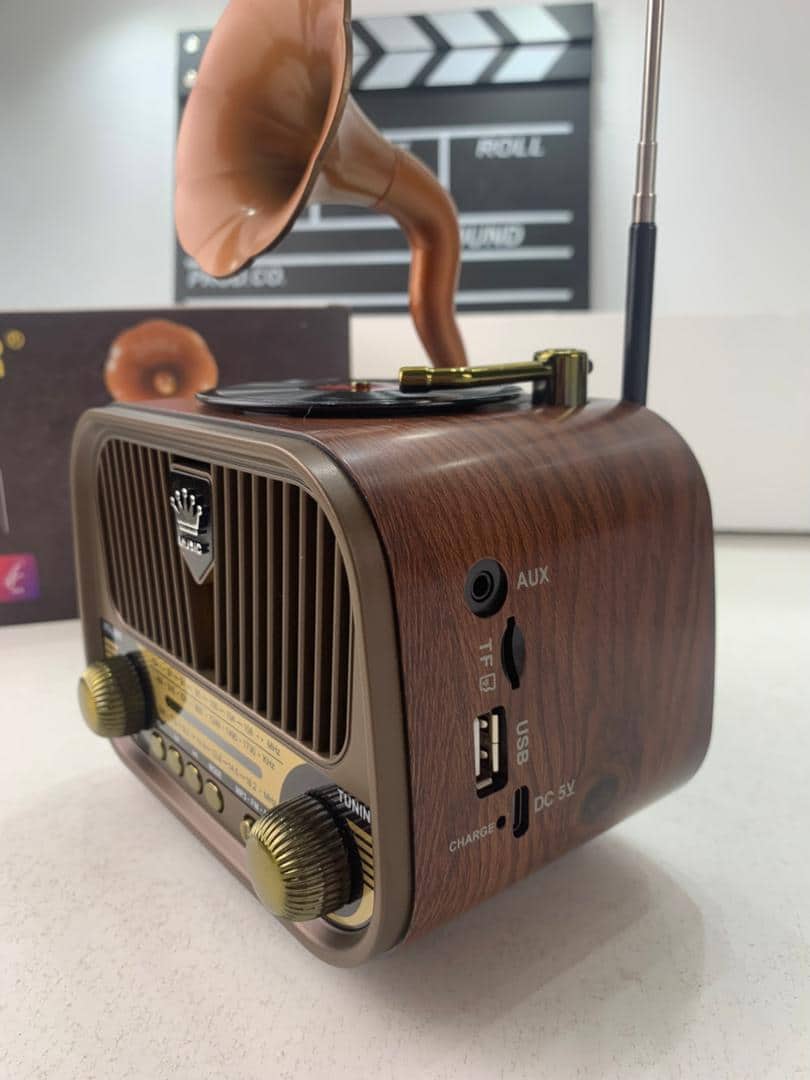 Radio rétro sans fil Bluetooth FM AM SW avec USB TF MD-1319BT – مكبر صوت بلوتوث على شكل راديو - Décoration - صورة 10