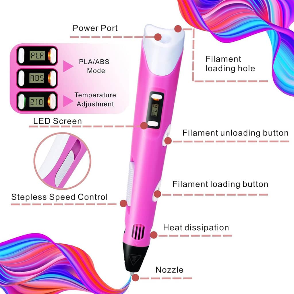 Stylo 3D Graffiti pour Enfants avec Recharges de Filament – قلم رسم ثلاثي الأبعاد للأطفال - Jouet & Gaming - صورة 4