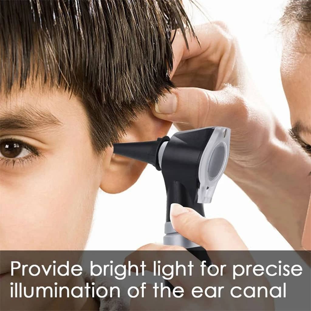 Otoscope 3X avec LED loupe de contrôle d’oreille portable avec 8 capuchons – جهاز فحص الأذن - Soins et Beauté - صورة 4
