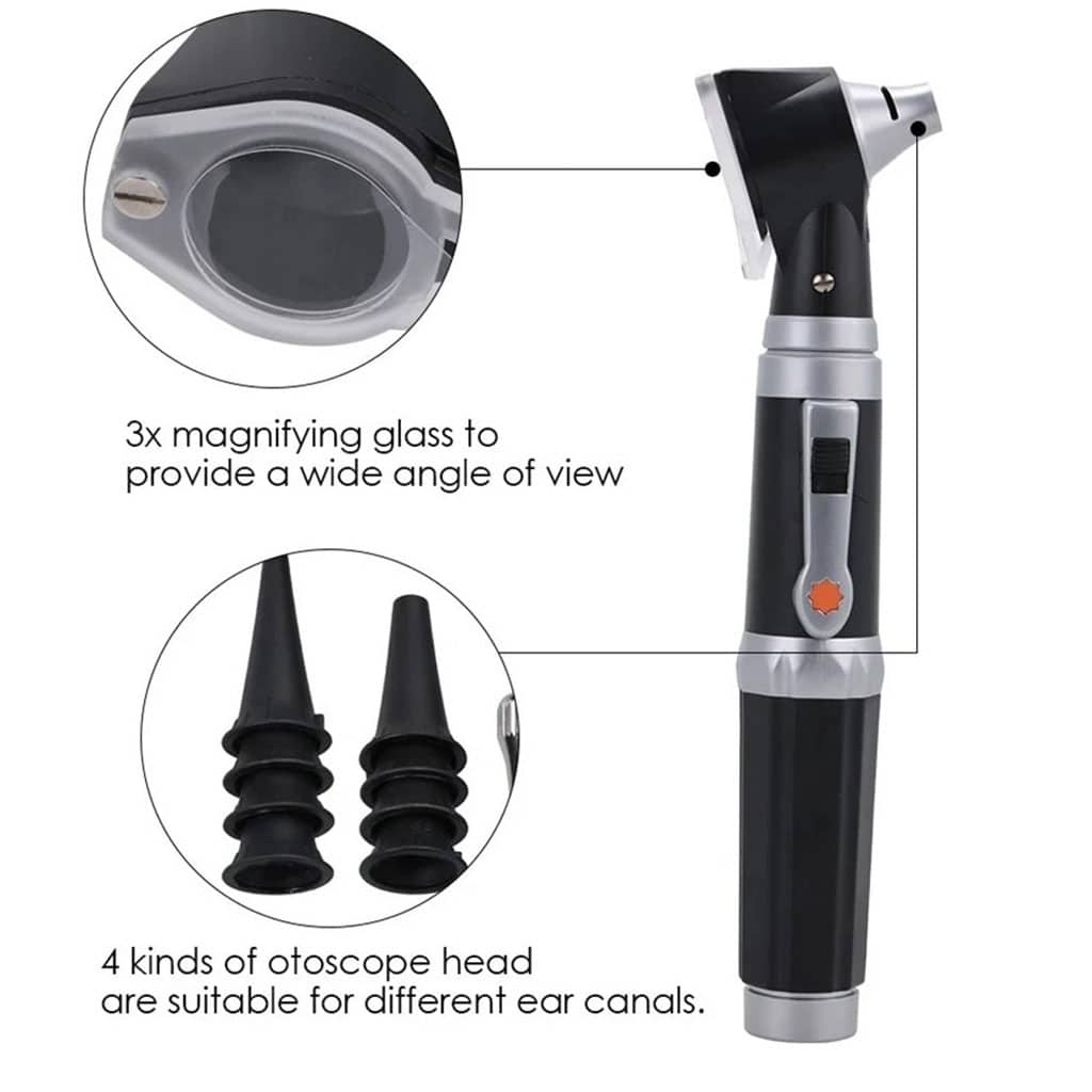 Otoscope 3X avec LED loupe de contrôle d’oreille portable avec 8 capuchons – جهاز فحص الأذن - Soins et Beauté - صورة 6