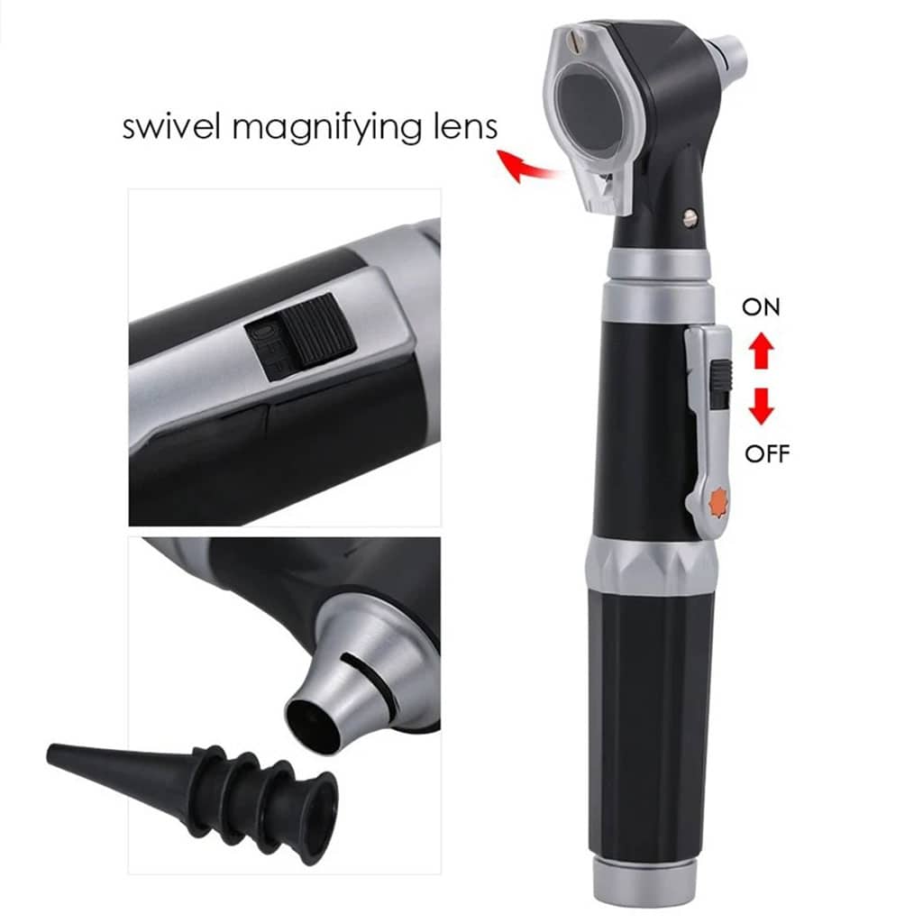 Otoscope 3X avec LED loupe de contrôle d’oreille portable avec 8 capuchons – جهاز فحص الأذن - Soins et Beauté - صورة 7