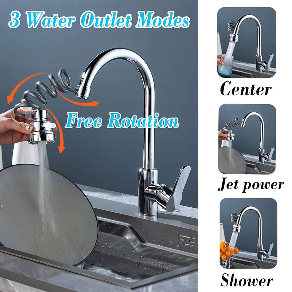 Pulvérisateur d’évier de cuisine à économie d’eau avec tuyau extensible – مرش مياه قابل للتمدد - Outillage et Bricolage - صورة 2