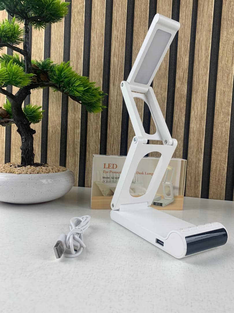 Lampe de bureau rechargeable sans fil avec réveil LED et power bank 5000 mAh – مصباح مكتب ومصباح مع شاحن متنقل - Électronique - صورة 8
