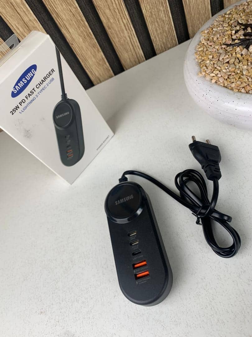 Power Socket Charge rapide Samsung, 25 W 5 Ports Type-C USB Lightning – مقبس شحن سريع سامسونغ - Électronique - صورة 5